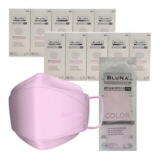 블루나 뉴 황사방역 마스크 대형 KF94, 1개입, 100개, 베이비핑크