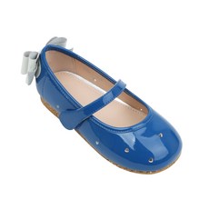 Baby's Breath 女童亮面蝴蝶結娃娃鞋