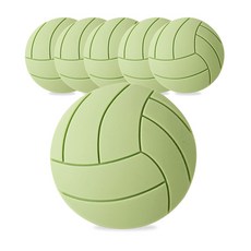排球造型門把防撞墊, 6入, 綠色