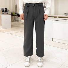 남성용 퀸트니 세미와이드 뒷밴딩 9부 슬랙스