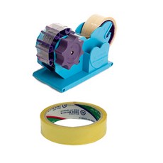 萬年膠帶切割器+透明膠帶 24mm, 隨機發貨（切帶機）, 1套