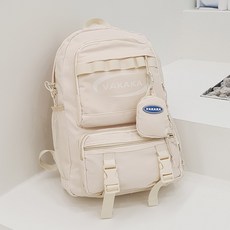 FROMHEAVEN Luda 休閒後背包 + 收納包套組 H833, 象牙白