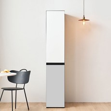 엘리에셀 비스포크 오브제 광폭 다용도 선반 5단 키큰 틈새 수납장 350 방문설치, 화이트그레이