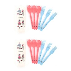 LILFANT 湯匙叉子餐具盒組 ZR7206_2P 2入, 混色, 箱子 2p + 勺子 6p + 叉子 6p