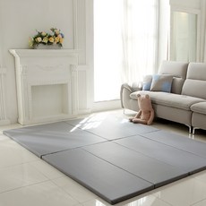 키즈아이 유아용 안심 폴더매트 4단, 그레이