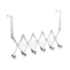 Market Plan 鋼製門後掛架 寬版掛鉤, 銀色, 1個