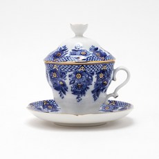 임페리얼포슬린 브라이즈메이즈 커버드 티컵앤소서 세트 280ml, 혼합색상, 1세트