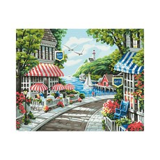 Play about 露臺街景 DIY數字油畫套組 40 x 50 cm, 混合色, 1個