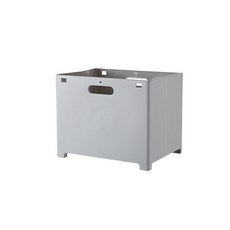 더웨일 접이식 벽걸이 수납바구니 소형, 그레이, 1개