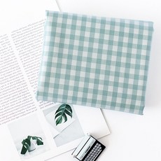 Lily Fabric Colorfit 格紋家居防水布料, 薄荷綠, 1個