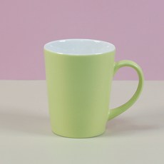 해피정 브이 머그컵 350ml 무광, 애플그린, 1개