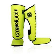 Maxim踢拳擊護腿小腿保護套 2入, 霓虹黃
