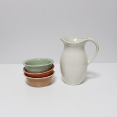 Dalsalt陶瓷馬格利酒瓶+酒杯 3入, 1套, 01 三色