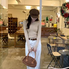 레몬소울 여성용 렉션 브이넥 골지 니트티 07970