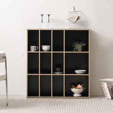 웰퍼니쳐 아동용 쿠비 높은 책장 1000 방문설치, 블랙, 3단