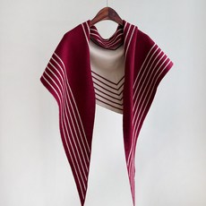 Vavisoo Newbie 雙面條紋圖案披肩圍巾