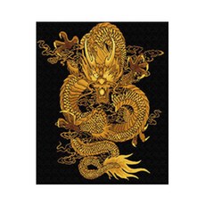코쿼드 DIY 명화그리기 유화 그림 세트 600 x 750 mm, E24 황금 용  골드펄, 1개
