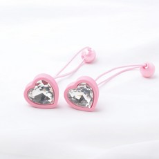 메르시밴드 여아용 하트보석 헤어끈 2p