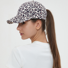 Jaelibuteu 版型好看運動休閒棒球帽, 豹紋, 1個