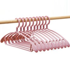 防滑衣架, 10個, 粉色的