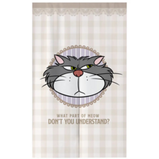 迪士尼貓狗長門簾(格紋魯斯佛) 85x140cm, 1入