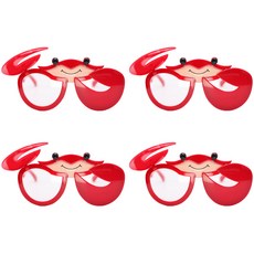 LivingDA 螃蟹眼鏡, 4個, 紅色