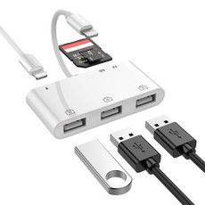 BLAZE iPhone / iPad 6合1 Lightning microSD 讀卡機, LGTHUB, 白色, 1個