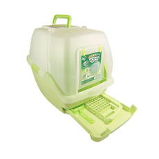 IRIS OHYAMA 愛麗思歐雅瑪 一週間大玉貓便盆 TIO530FT, 綠色, 1個