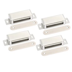 不鏽鋼磁吸門扣 銀色 中, 4個