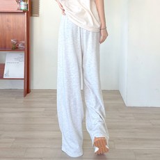 Planday 女款簡約鬆緊腰運動寬褲 休閒外出服