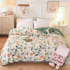 高級棉質印花被套+固定夾 6入, 13型