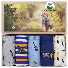 Valentino Christy Kids Line 男童搖滾音樂節三角內褲 5件組