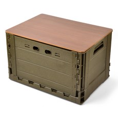 FOURING 露營收納箱+木蓋, 卡其色