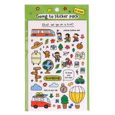 wannathis Going To 繪圖貼紙 6款組合, 混合色, 1套