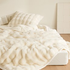 Homesliving 雲朵觸感貂皮泡泡雙面被子毯子