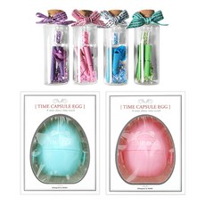 투영디자인 유리병 편지 4종 + 에그 타임캡슐 2종 세트, 혼합색상(유리병 편지), 랜덤 발송(타임캡슐), 1세트