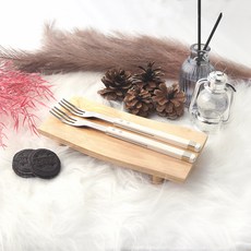 Bogen Solen方形餐具餐叉, 白色, 2個