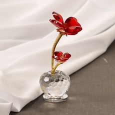 晨香水晶花飾 CF-01, 紅色