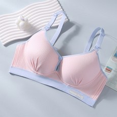 Alleophom 媽咪款配色線條無鋼圈哺乳內衣