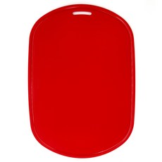 실리콘 신형 타원 눈금 도마, 레드, 1개