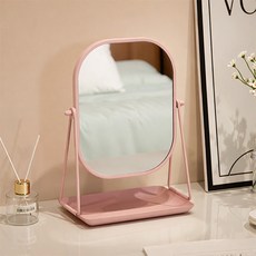 미르노아 묘먀미 프렌치컬러 인테리어 트레이 탁상거울 MMM3388, 핑크