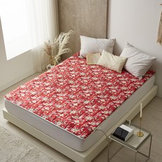 LE REVE 花朵電熱毯溫熱熱水墊套, 紅色