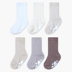 HI BABY CLUB 孩童羅紋腳印圖案襪 6雙