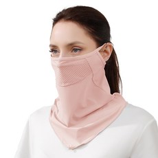 리예 시원한 자외선 차단 마스크 쿨 페이스 커버, 핑크, 1개