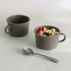 by Lim 穀物馬克杯 460ml, 2個, 深棕色