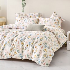 J-bedtime 床寢時光 台灣製絲柔棉雙人被套 P6839M, D(210 x 180cm), 春天花卉