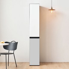 엘리에셀 비스포크 오브제 광폭 다용도 선반 5단 키큰 틈새 수납장 300 방문설치, 화이트그레이