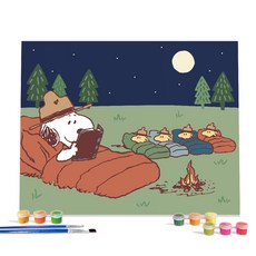 iLovePainting 花生漫畫 DIY 鑽石畫 40 x 50 cm, 星夜, 1個