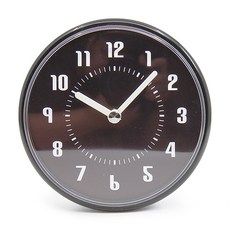 鐘表屋吸附型防水時鐘 DH-151B, 黑色簡約 B