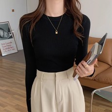 LUNA GIRL 女款Ssomit修身羅紋針織衫